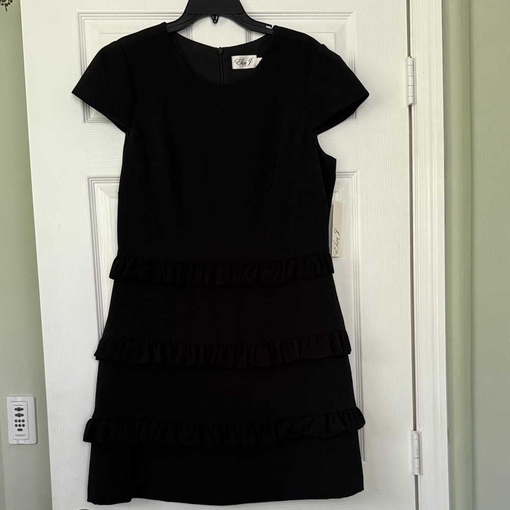 Eliza J Black Dress with ruffle bottom BNWT